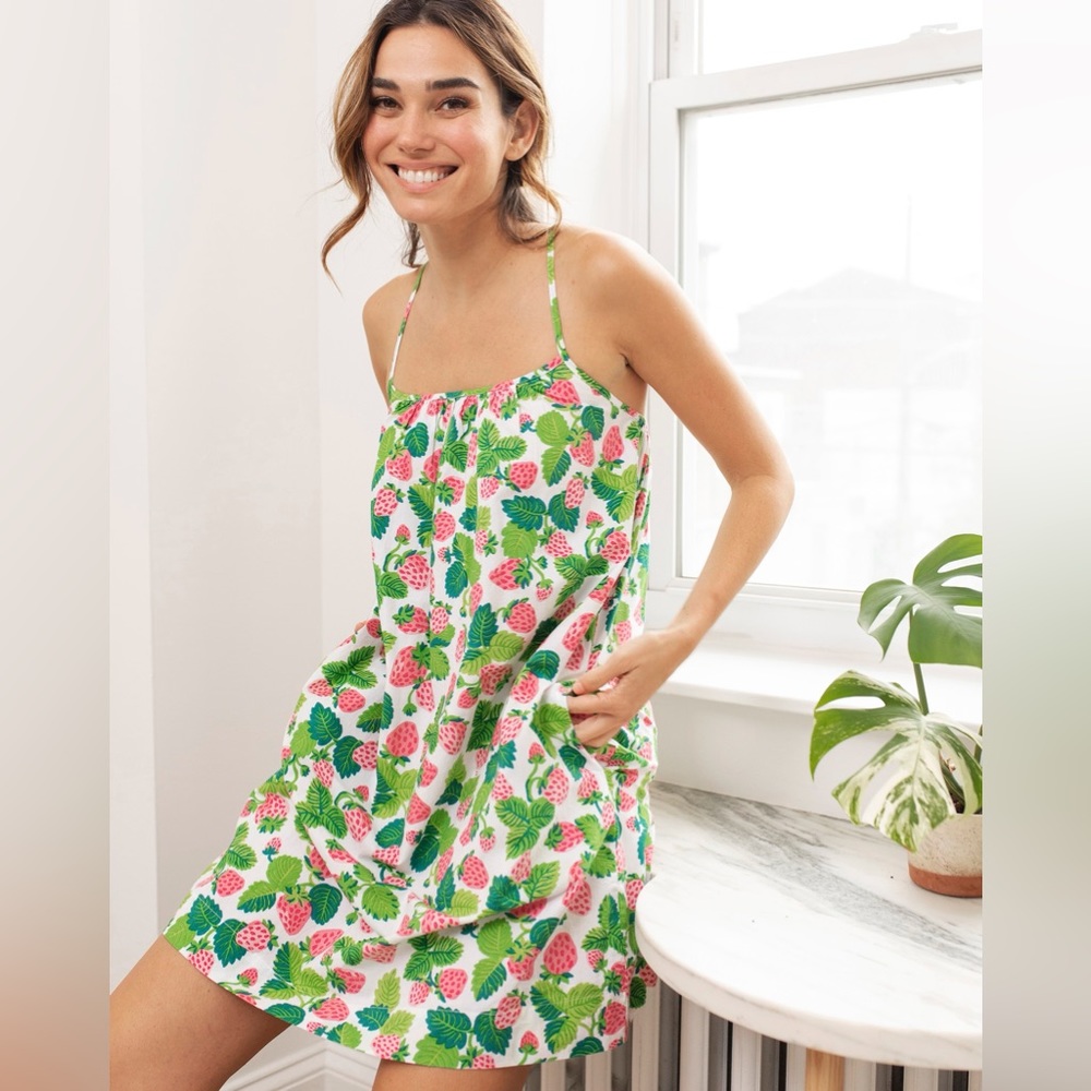 Printfresh strawberry fields cami nightgown. Discontinued print!
